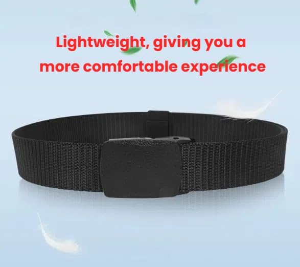 Men's Tactical Belt, Military Hiking Rigger 1.5" Nylon Web Work Belt Webbing Riggers Web Belt Heavy-Duty