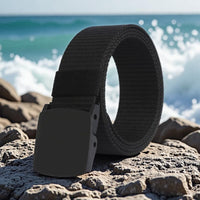 Men's Tactical Belt, Military Hiking Rigger 1.5" Nylon Web Work Belt Webbing Riggers Web Belt Heavy-Duty