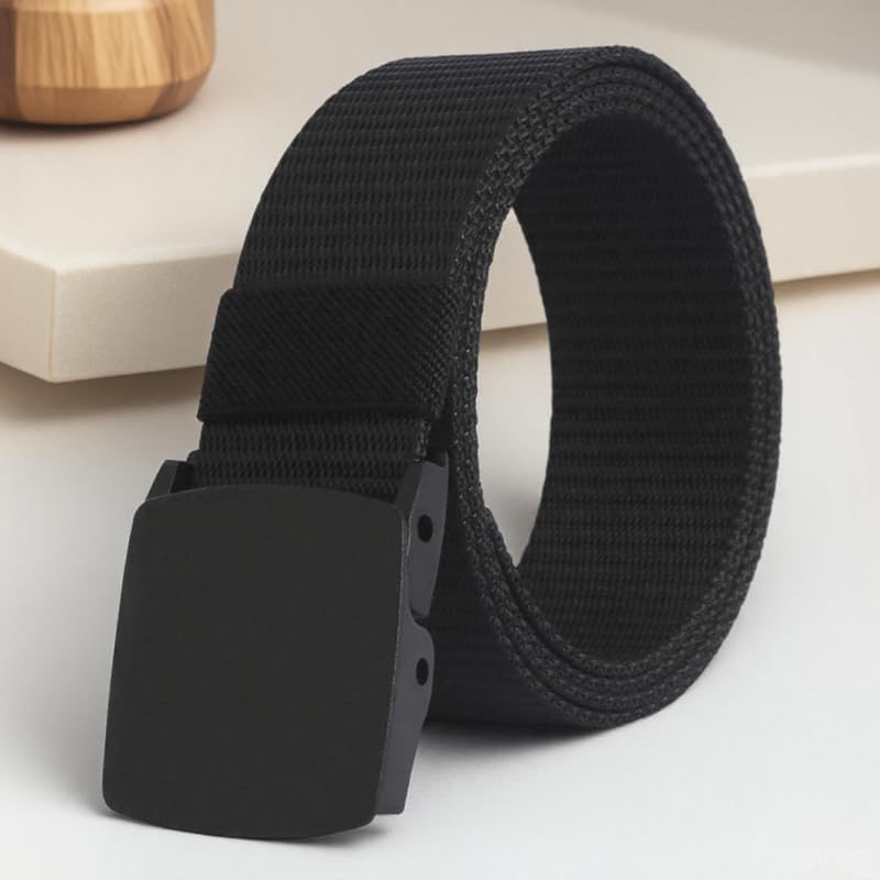 Men's Tactical Belt, Military Hiking Rigger 1.5" Nylon Web Work Belt Webbing Riggers Web Belt Heavy-Duty