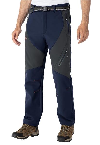 Rdruko Men's Snow Pants Waterproof Insulated Fleece Lined Ski Hiking Snowboard Winter Pants with Pockets