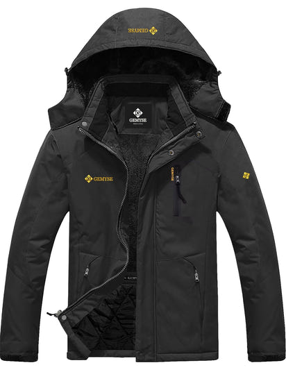 GEMYSE Men's Mountain Waterproof Ski Snow Jacket Winter Windproof Rain Jacket