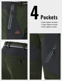 Rdruko Men's Snow Pants Waterproof Insulated Fleece Lined Ski Hiking Snowboard Winter Pants with Pockets