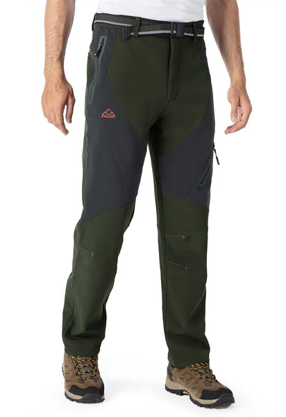 Rdruko Men's Snow Pants Waterproof Insulated Fleece Lined Ski Hiking Snowboard Winter Pants with Pockets