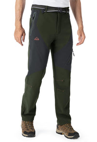 Rdruko Men's Snow Pants Waterproof Insulated Fleece Lined Ski Hiking Snowboard Winter Pants with Pockets