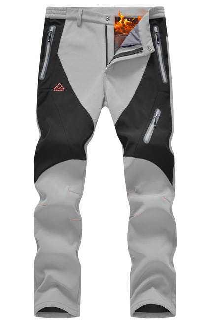 Rdruko Men's Snow Pants Waterproof Insulated Fleece Lined Ski Hiking Snowboard Winter Pants with Pockets