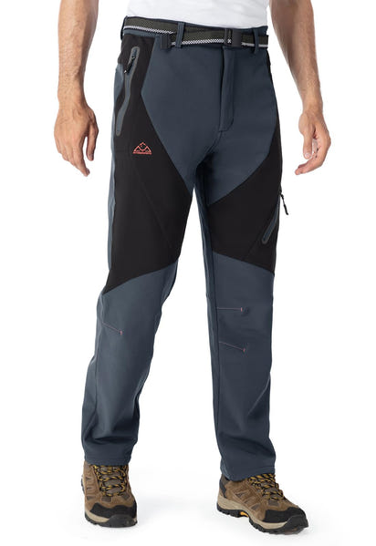 Rdruko Men's Snow Pants Waterproof Insulated Fleece Lined Ski Hiking Snowboard Winter Pants with Pockets