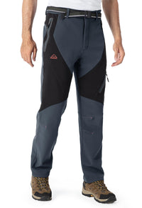 Rdruko Men's Snow Pants Waterproof Insulated Fleece Lined Ski Hiking Snowboard Winter Pants with Pockets