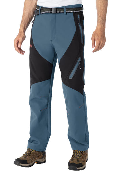 Rdruko Men's Snow Pants Waterproof Insulated Fleece Lined Ski Hiking Snowboard Winter Pants with Pockets