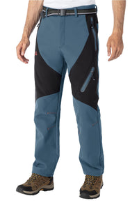 Rdruko Men's Snow Pants Waterproof Insulated Fleece Lined Ski Hiking Snowboard Winter Pants with Pockets