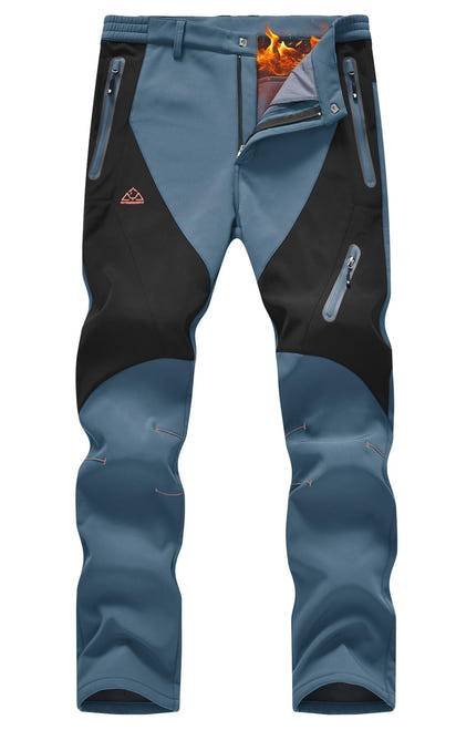 Rdruko Men's Snow Pants Waterproof Insulated Fleece Lined Ski Hiking Snowboard Winter Pants with Pockets