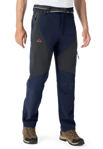 Rdruko Men's Snow Pants Waterproof Insulated Fleece Lined Ski Hiking Snowboard Winter Pants with Pockets