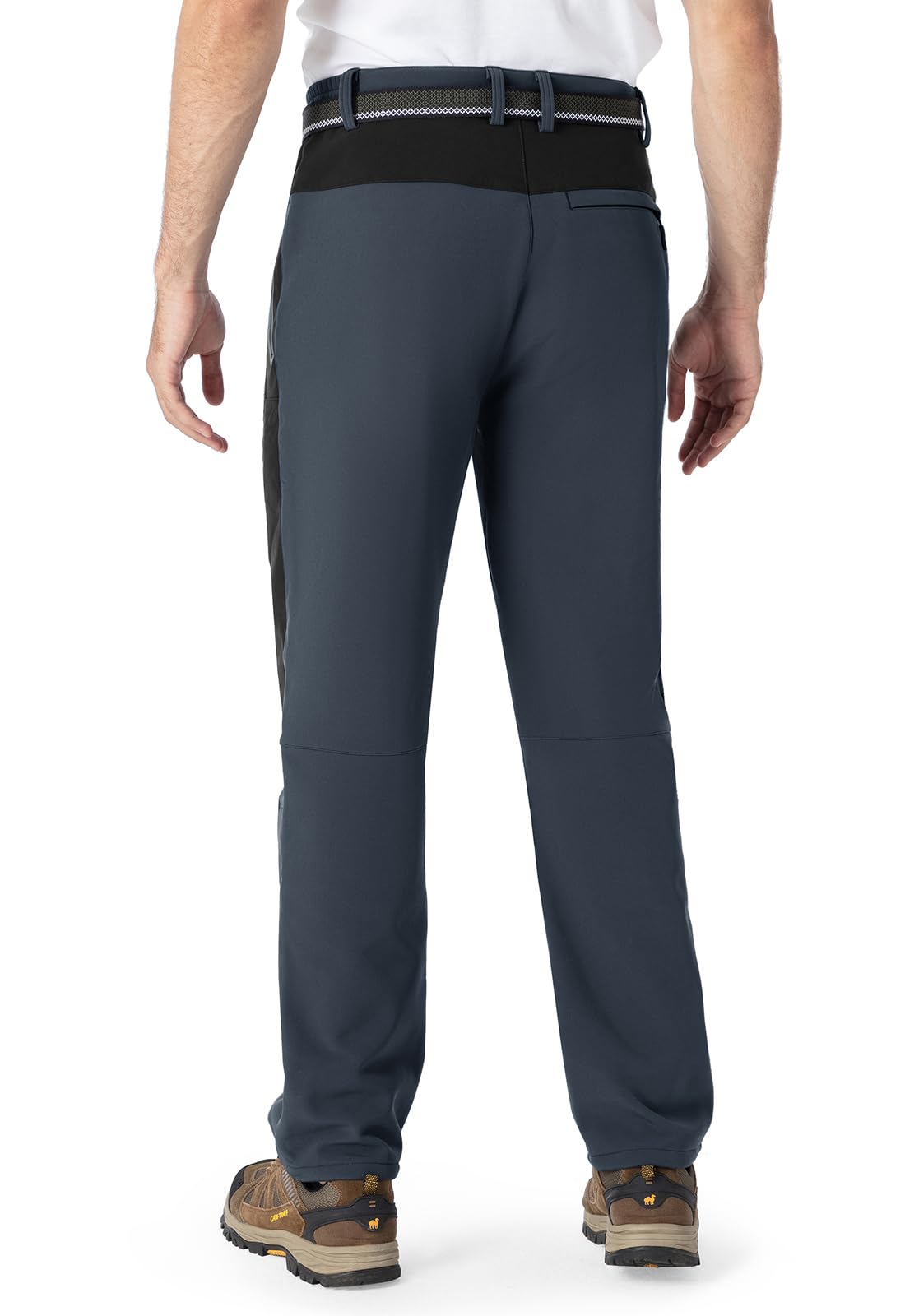 Rdruko Men's Snow Pants Waterproof Insulated Fleece Lined Ski Hiking Snowboard Winter Pants with Pockets