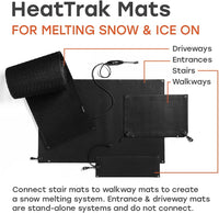 HeatTrak Heated Snow Melting Mats - Heated Outdoor Mats for Walkways - Electric Snow Melting Mats for Decks and Sidewalks - Trusted No-Slip Snow and Ice Melt Heated Sidewalk Mat (30” x 30")