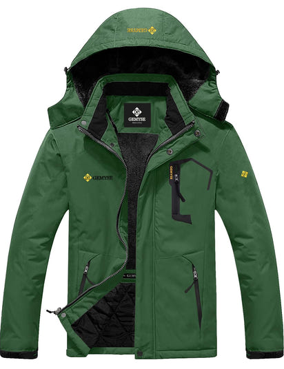 GEMYSE Men's Mountain Waterproof Ski Snow Jacket Winter Windproof Rain Jacket