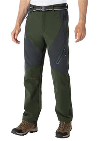 Rdruko Men's Snow Pants Waterproof Insulated Fleece Lined Ski Hiking Snowboard Winter Pants with Pockets