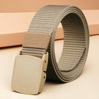Men's Tactical Belt, Military Hiking Rigger 1.5" Nylon Web Work Belt Webbing Riggers Web Belt Heavy-Duty