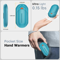 AI Hand Warmers Rechargeable 2 Pack, AI Smart Chips Electric Hand Warmers, 20Hrs Long Safe Heat, Portable Pocket Heater, Gifts for Christmas, Outdoor, Hunting, Golf, Camping Accessories