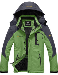 GEMYSE Men's Mountain Waterproof Ski Snow Jacket Winter Windproof Rain Jacket