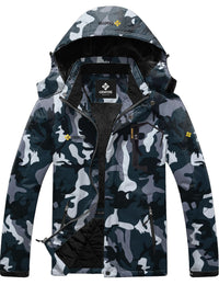 GEMYSE Men's Mountain Waterproof Ski Snow Jacket Winter Windproof Rain Jacket