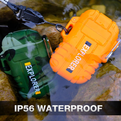 2 Pack Waterproof Lighter Outdoor Windproof Torch Lighters Dual Arc Butane Electric Lighters USB Rechargeable Lighters Flameless Plasma Lighter Camping Hiking Adventure Survival Tactical Gear