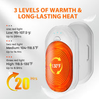 AI Hand Warmers Rechargeable 2 Pack, AI Smart Chips Electric Hand Warmers, 20Hrs Long Safe Heat, Portable Pocket Heater, Gifts for Christmas, Outdoor, Hunting, Golf, Camping Accessories