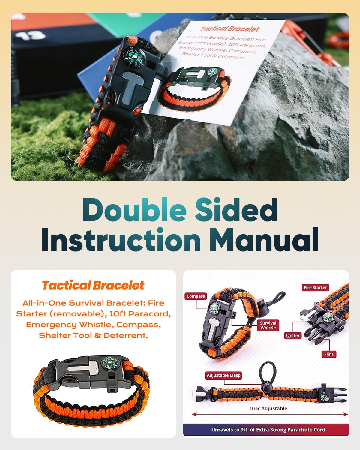 Survival Kit Advent Calendar 2025 - Adventure Gift Box for Adult Men Teen Boys - 24 Days Christmas Countdown Calendar Surprise Gifts for Outdoor Enthusiasts