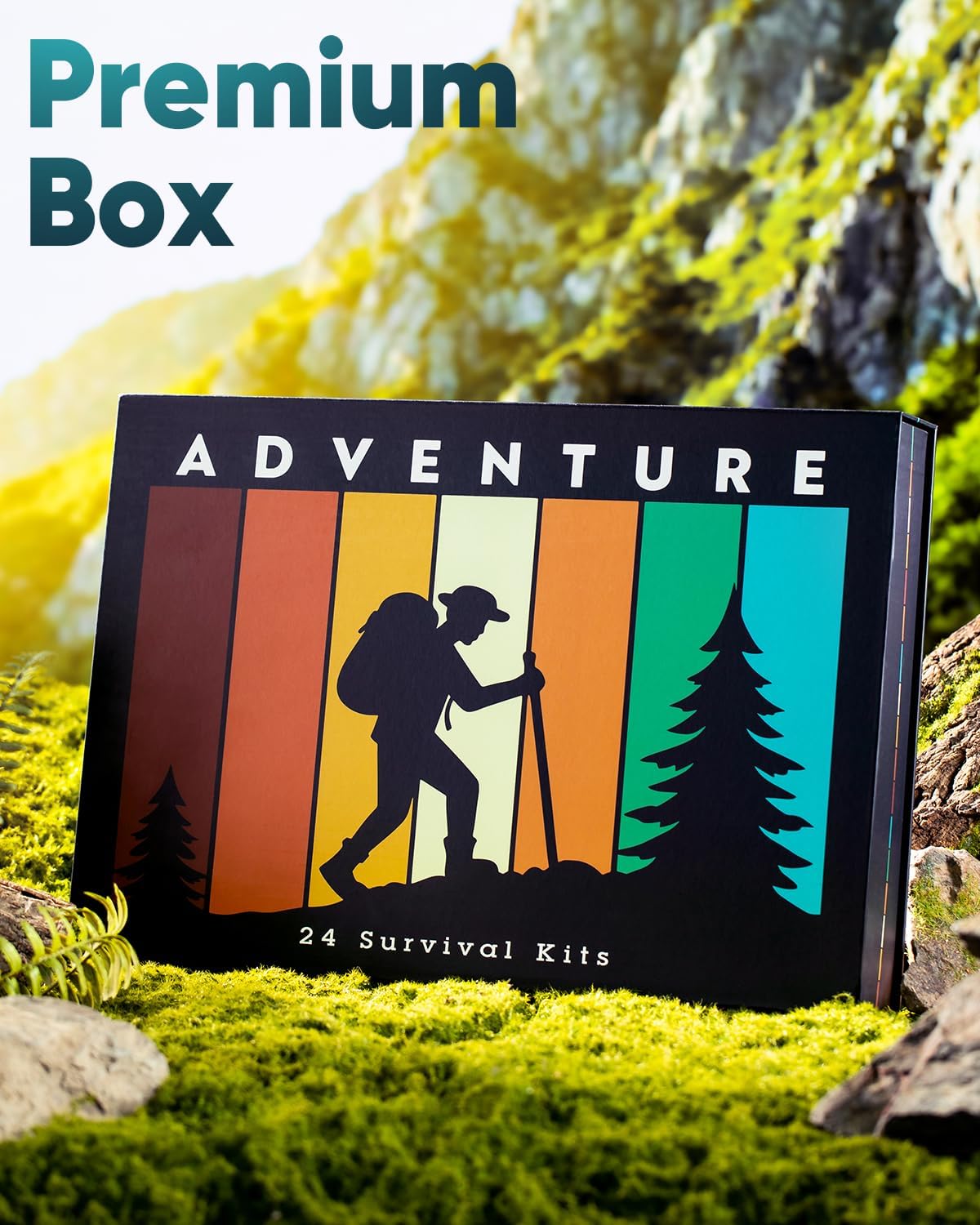 Survival Kit Advent Calendar 2025 - Adventure Gift Box for Adult Men Teen Boys - 24 Days Christmas Countdown Calendar Surprise Gifts for Outdoor Enthusiasts