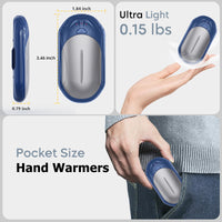 AI Hand Warmers Rechargeable 2 Pack, AI Smart Chips Electric Hand Warmers, 20Hrs Long Safe Heat, Portable Pocket Heater, Gifts for Christmas, Outdoor, Hunting, Golf, Camping Accessories