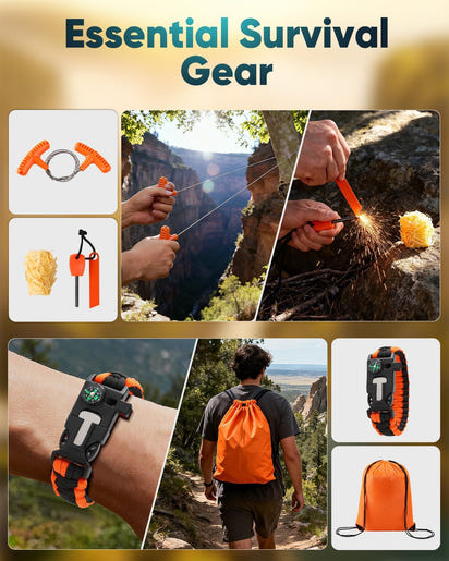 Survival Kit Advent Calendar 2025 - Adventure Gift Box for Adult Men Teen Boys - 24 Days Christmas Countdown Calendar Surprise Gifts for Outdoor Enthusiasts