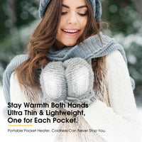 AI Hand Warmers Rechargeable 2 Pack, AI Smart Chips Electric Hand Warmers, 20Hrs Long Safe Heat, Portable Pocket Heater, Gifts for Christmas, Outdoor, Hunting, Golf, Camping Accessories