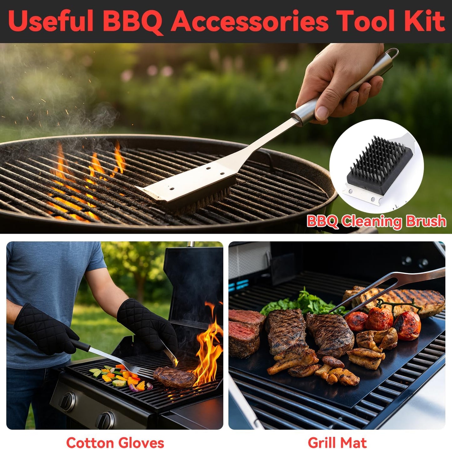 Grill Tool Advent Calendar 2025 Adults Men, 24 Day Countdown Christmas Calendar with Stainless-Steel Grilling Accessories Christmas Grilling Gifts for Dad Husband Son