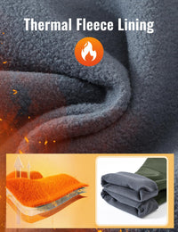 Rdruko Men's Snow Pants Waterproof Insulated Fleece Lined Ski Hiking Snowboard Winter Pants with Pockets