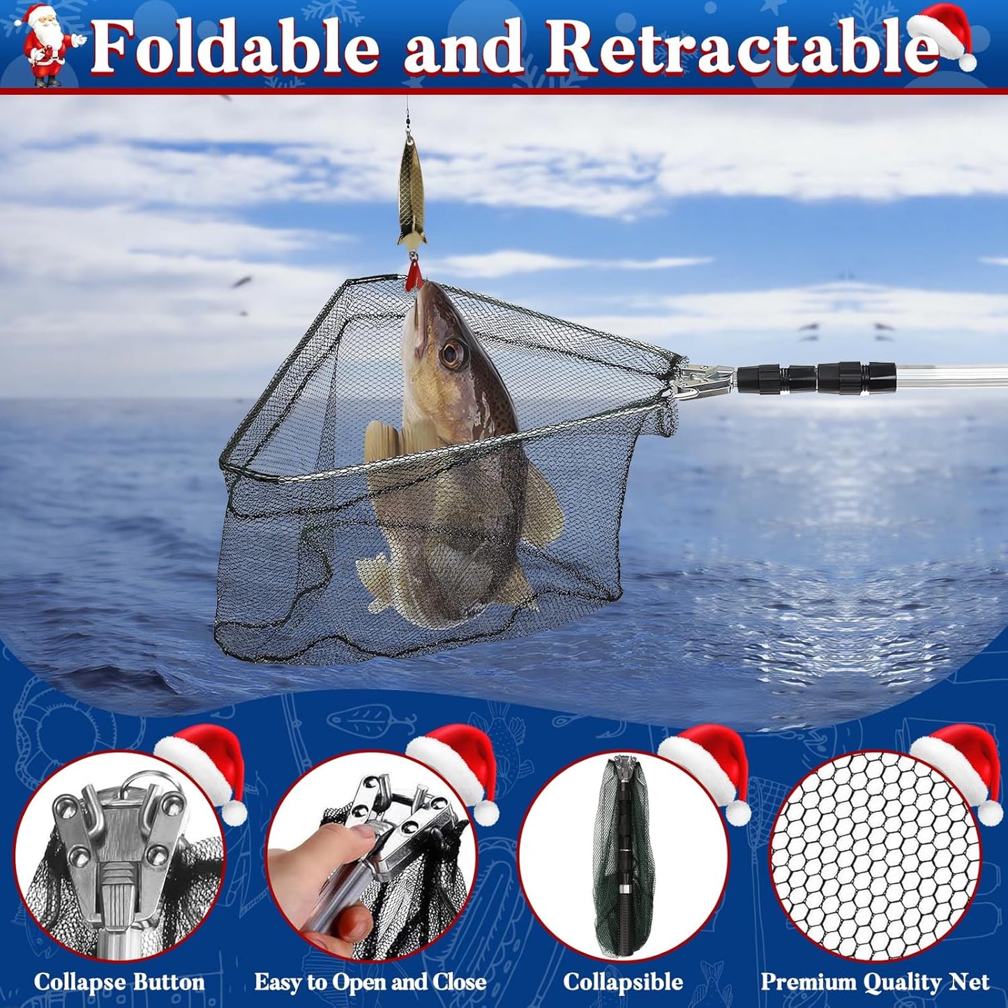 2025 Fishing Advent Calendar for Adult Men Teen, 24 Days Fishing Tools Accessories Kit Christmas Countdown Gifts, Xmas Surprise Gift for Dad Grandpa Husband Brother Boyfriend