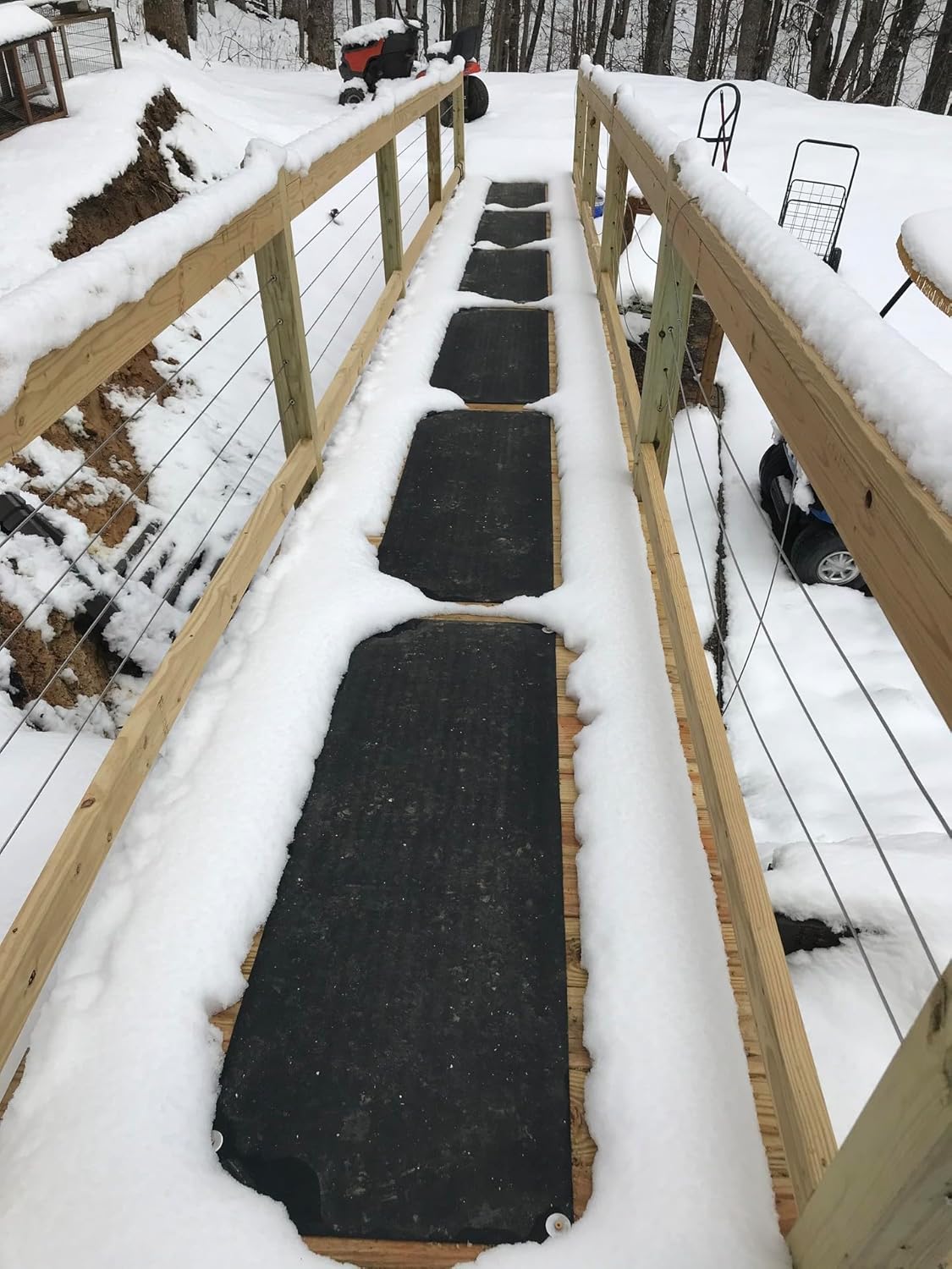 HeatTrak Heated Snow Melting Mats - Heated Outdoor Mats for Walkways - Electric Snow Melting Mats for Decks and Sidewalks - Trusted No-Slip Snow and Ice Melt Heated Sidewalk Mat (30” x 30")