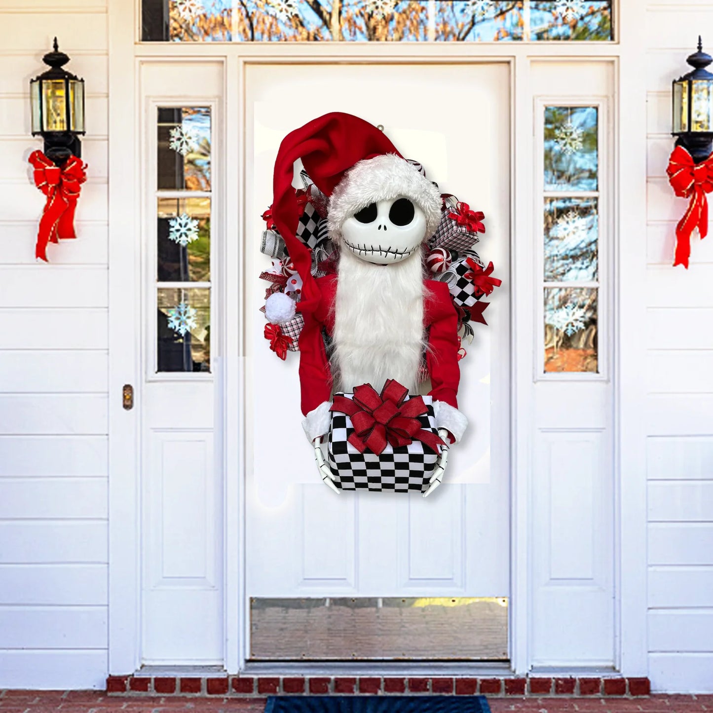 Nightmare Before Christmas Jack Skellington Wreath - Front Door Sign & Porch Decor