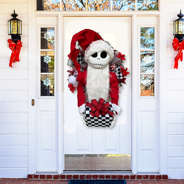 Nightmare Before Christmas Jack Skellington Wreath - Front Door Sign & Porch Decor